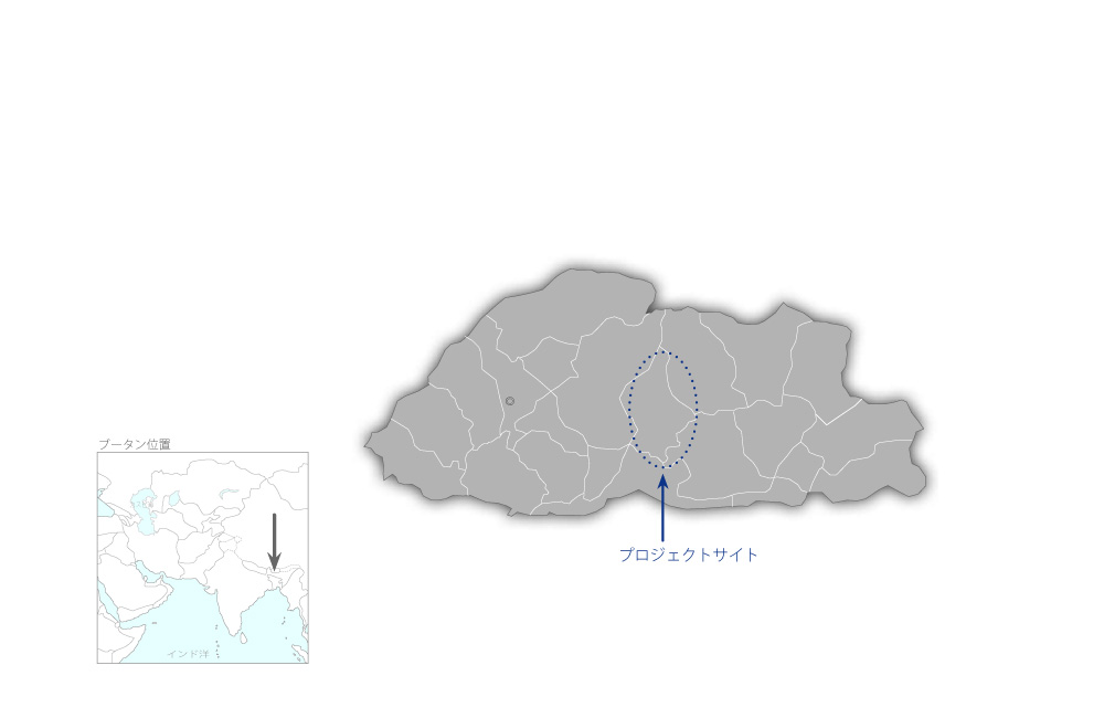 サイクロン災害復興支援計画の協力地域の地図