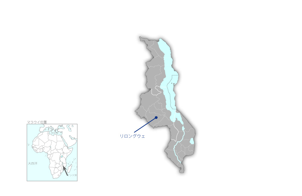 公共投資計画（PSIP）能力向上プロジェクト　フェーズ2の協力地域の地図