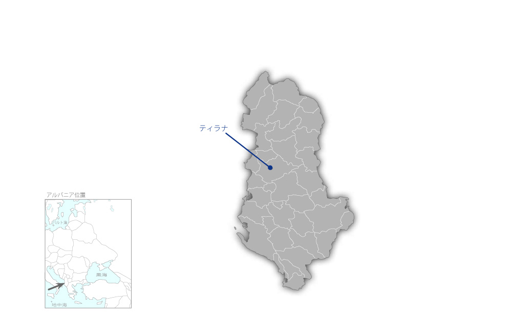 廃棄物量削減・3R促進支援プロジェクトの協力地域の地図