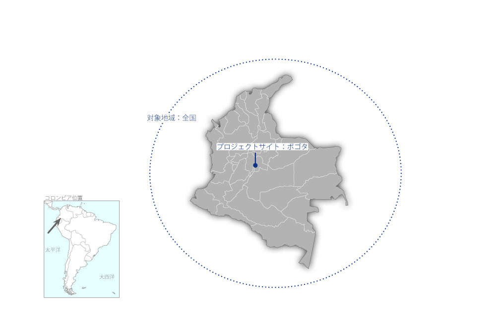 土地返還政策促進のための土地情報システムセキュリティ管理能力強化プロジェクトの協力地域の地図