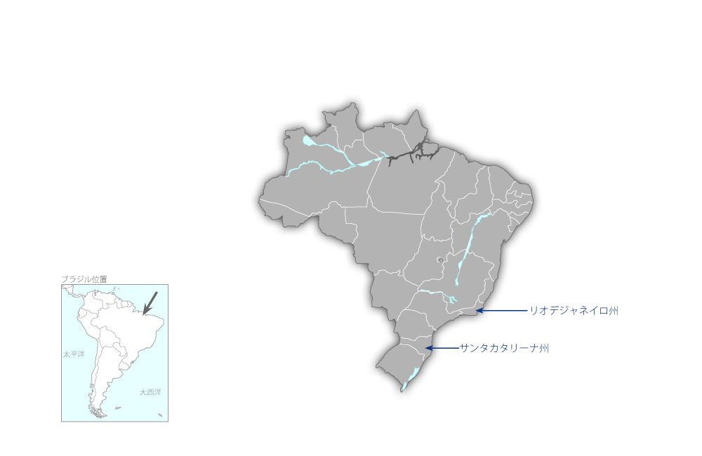 統合自然災害リスク管理国家戦略強化プロジェクトの協力地域の地図