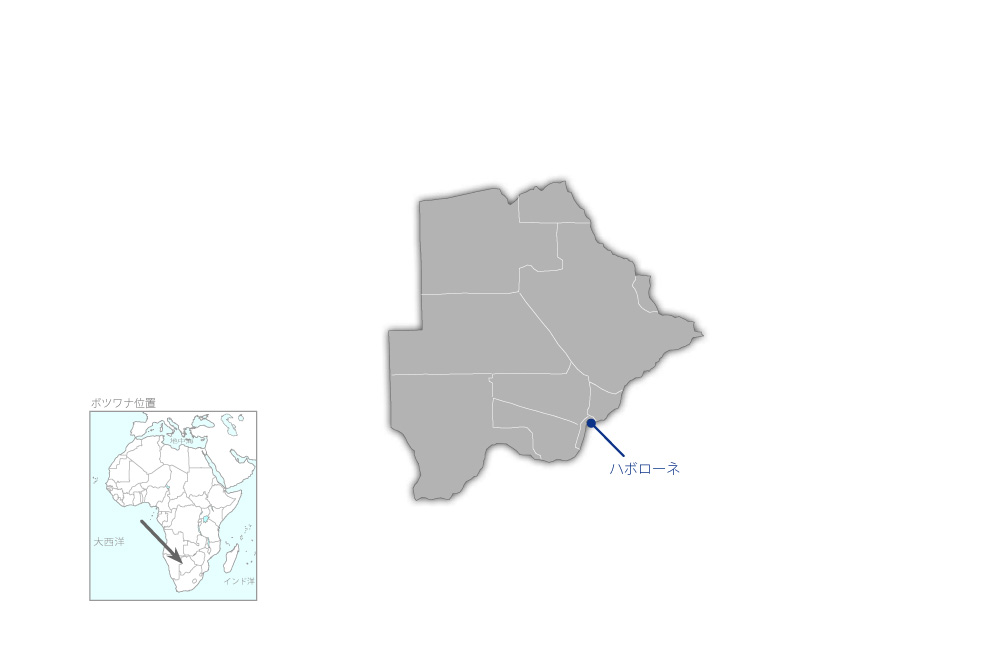 国営テレビ局番組ソフト整備計画の協力地域の地図