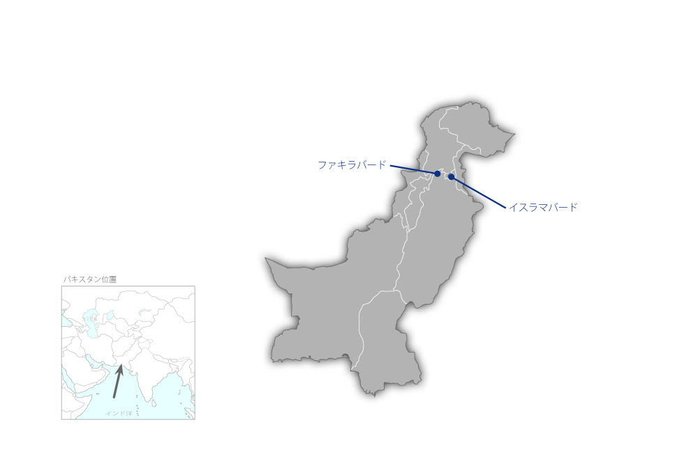 中波ラジオ放送網改修計画の協力地域の地図