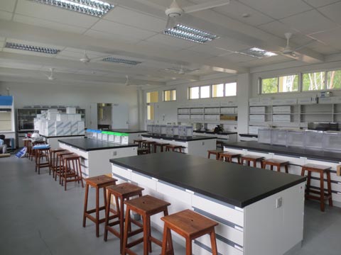 昆虫・動物学科：新実験講義室（実験講義棟1）（写真2の協力実施後）