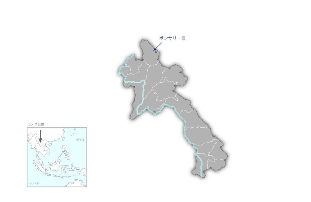 小水力発電計画の協力地域の地図