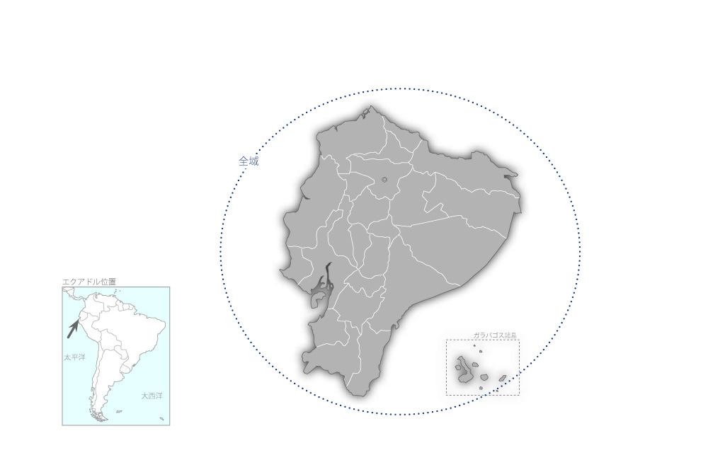 公共放送局番組ソフト整備計画の協力地域の地図