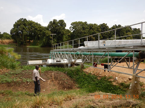 南スーダン都市水道公社（SSUWC）ジュバ支所の取水施設