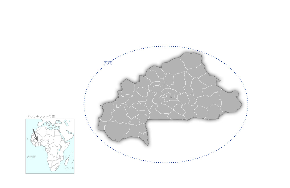 学校運営委員会支援プロジェクトフェーズ2の協力地域の地図