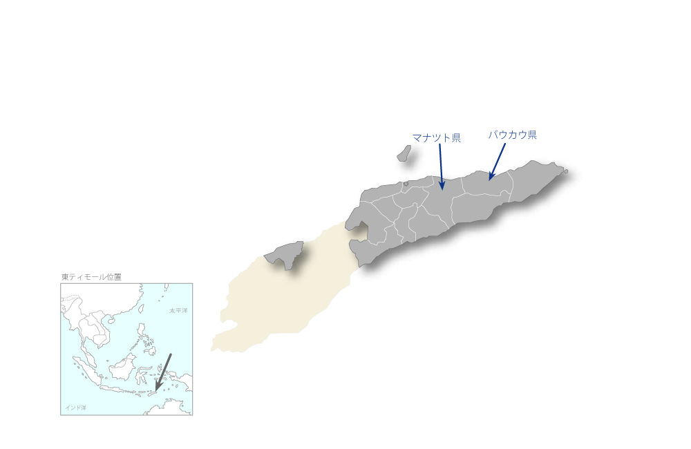 ブルト灌漑施設改修計画の協力地域の地図