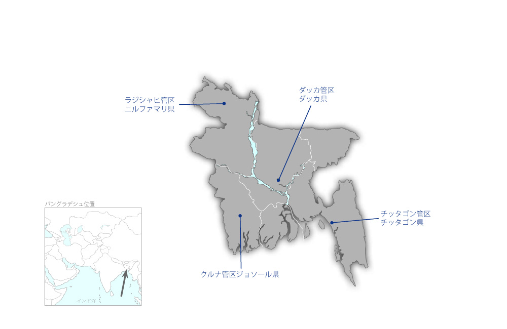 航空保安設備整備計画の協力地域の地図