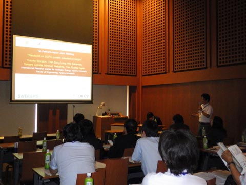 プロジェクトの日本側代表機関である九州大学において、VNU-HCMの副学長を招聘し、第1回SATREPS日越合同会議を開催した（2015年8月28日：伊都キャンパスにて開催）。