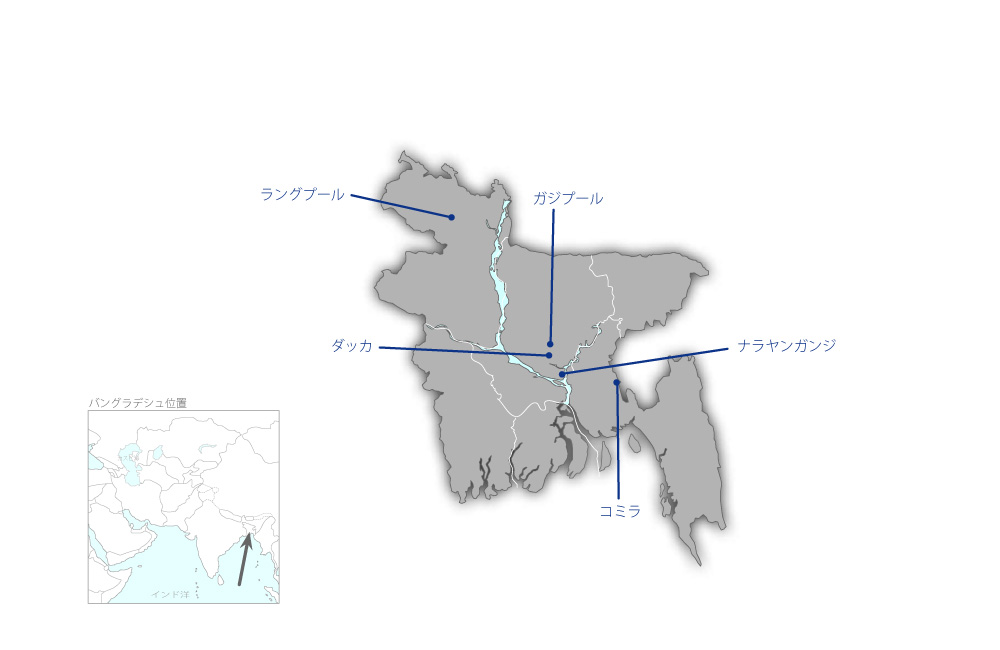 中核都市機能強化プロジェクトの協力地域の地図