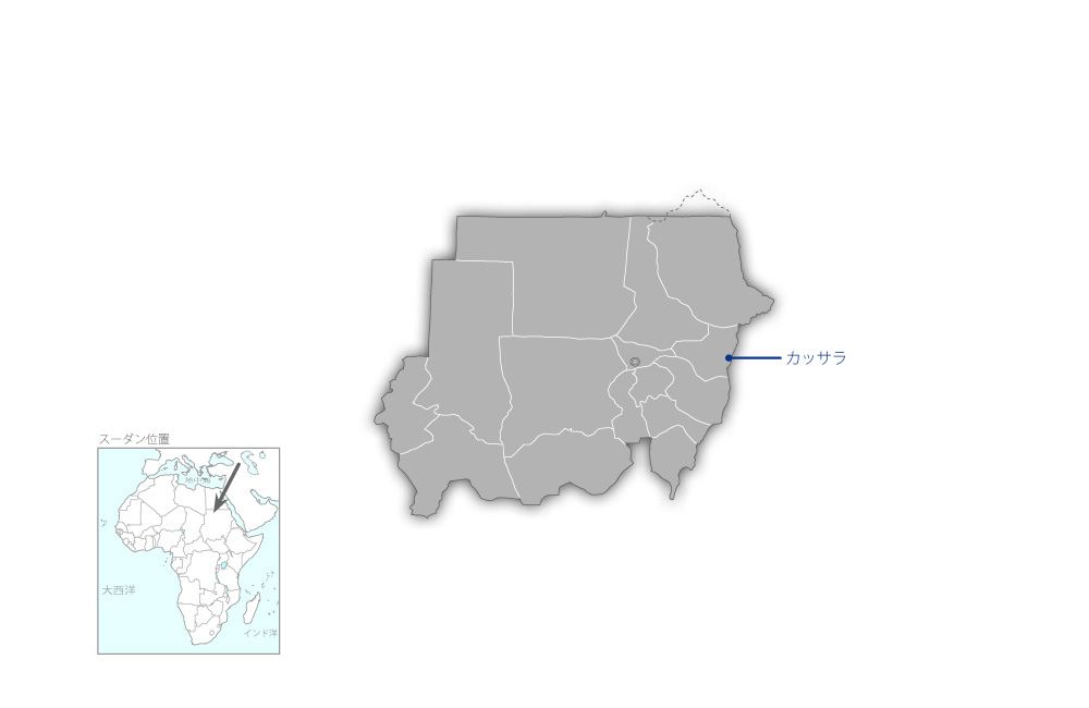 州水公社運営・維持管理能力強化プロジェクトの協力地域の地図