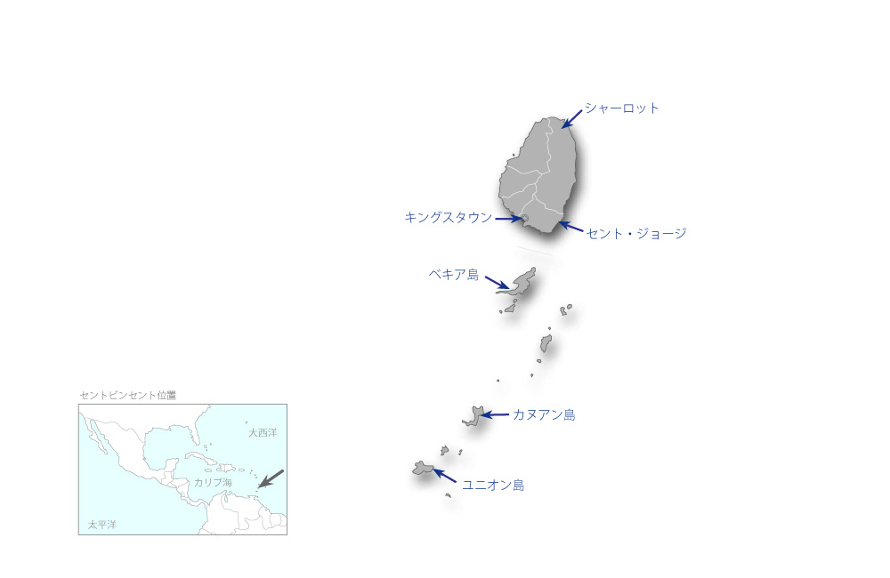 水産関連機材整備計画の協力地域の地図