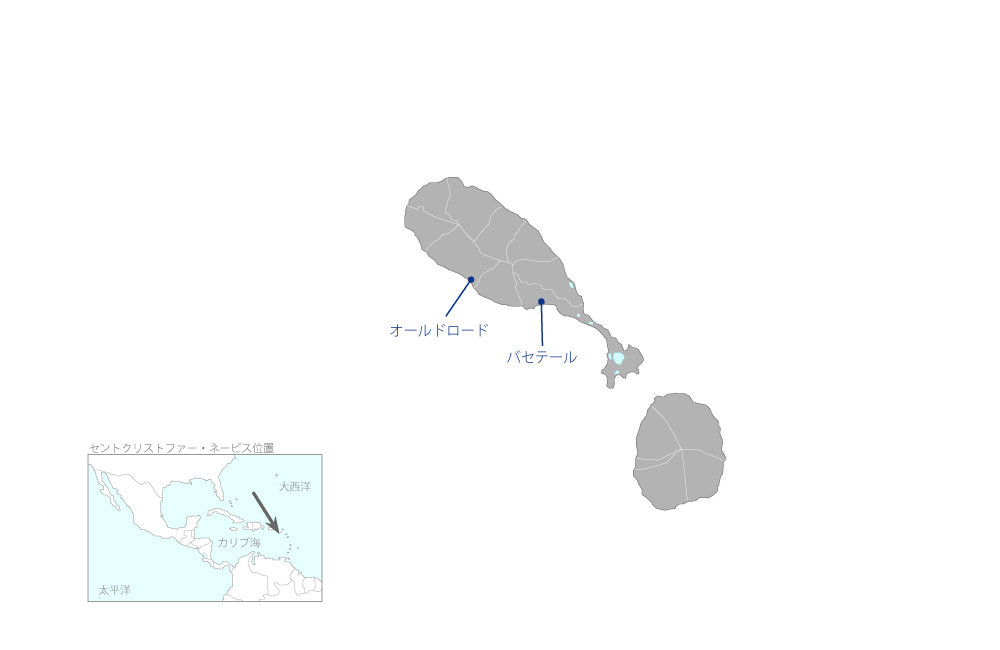 水産関連機材整備計画の協力地域の地図