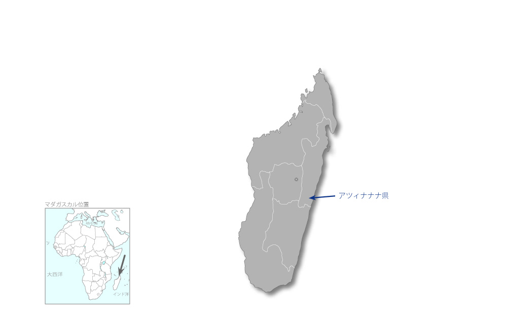 第四次小学校建設計画の協力地域の地図