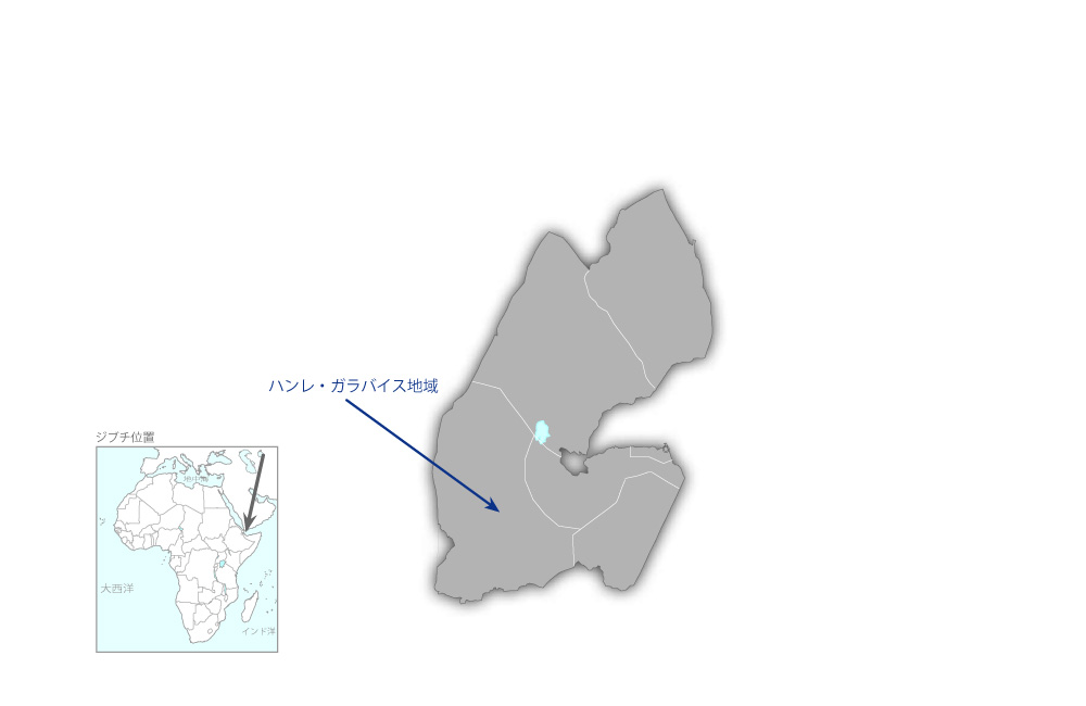 地熱開発試掘プロジェクトの協力地域の地図