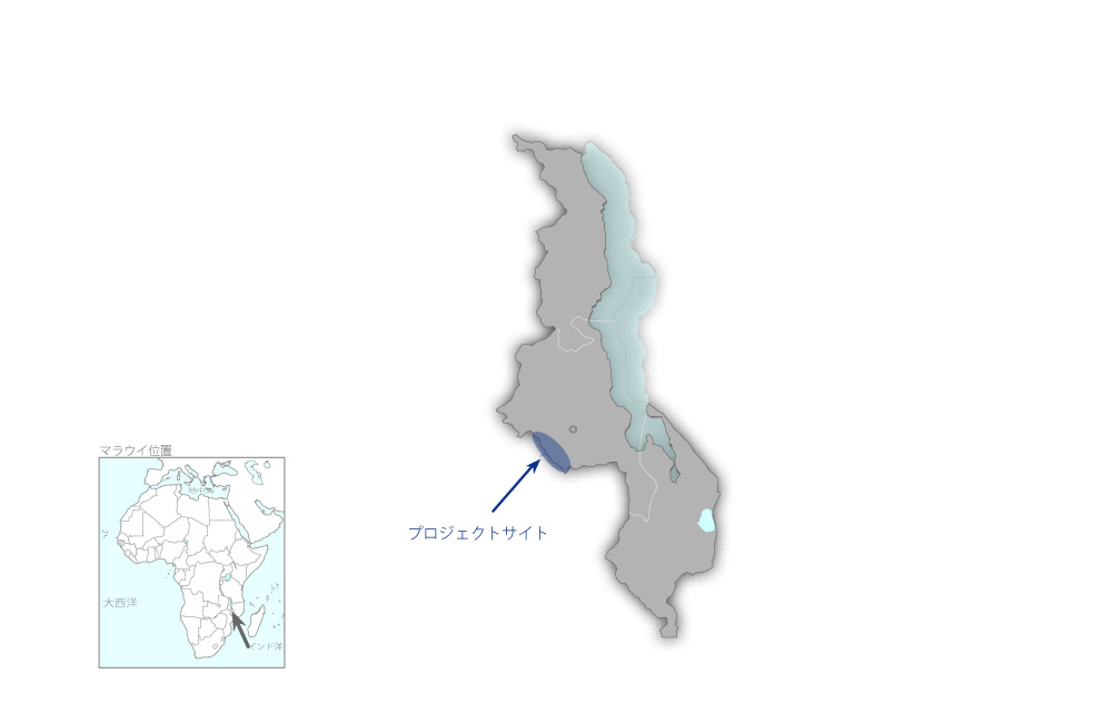 ザラニヤマ森林保護区の持続的な保全管理プロジェクトの協力地域の地図