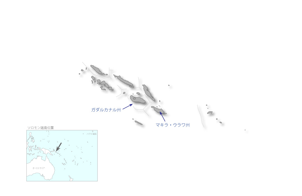 ヘルシービレッジ推進プロジェクトの協力地域の地図