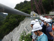 八ツ場ダム建設現場法面工事見学