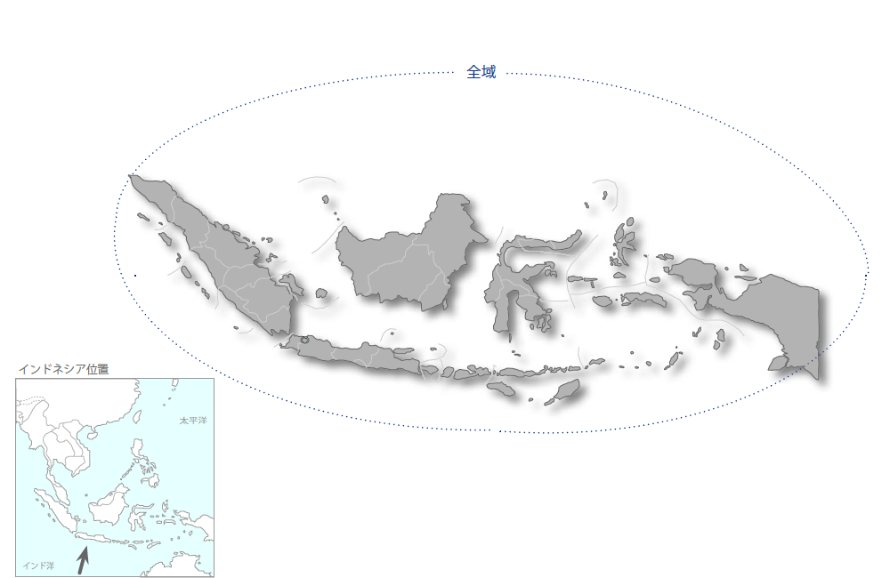 気候変動対策能力強化プロジェクトフェーズ2の協力地域の地図