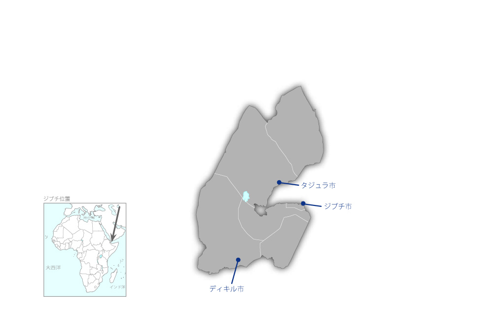 道路管理機材整備計画の協力地域の地図