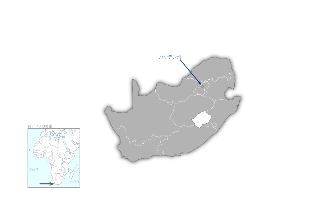 IBTC無収水研修能力強化プロジェクトの協力地域の地図