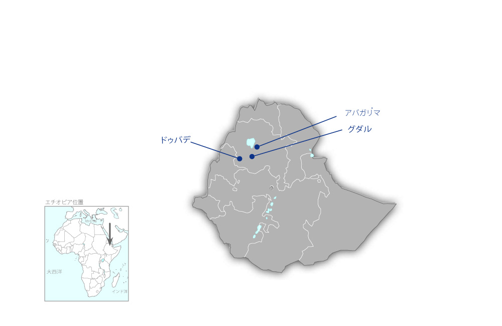 砂漠化対処に向けた次世代型「持続可能な土地管理（SLM）」フレームワークの開発の協力地域の地図