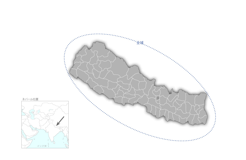 教育の質の向上支援プロジェクトの協力地域の地図