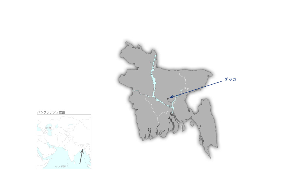 民間建築物設計・施工品質改善プロジェクトの協力地域の地図