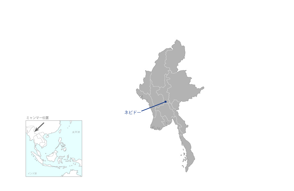 法・司法制度整備支援プロジェクトの協力地域の地図