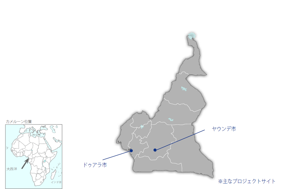 品質・生産性向上（カイゼン）推進を通じた総合的中小企業振興プロジェクトの協力地域の地図