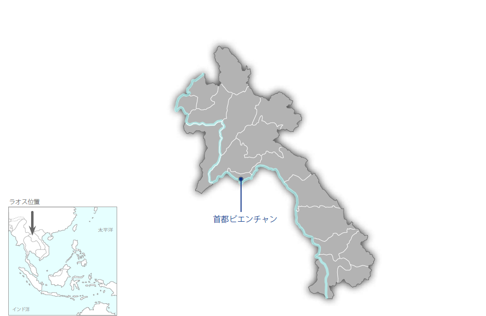 公共投資計画管理改善プロジェクトの協力地域の地図