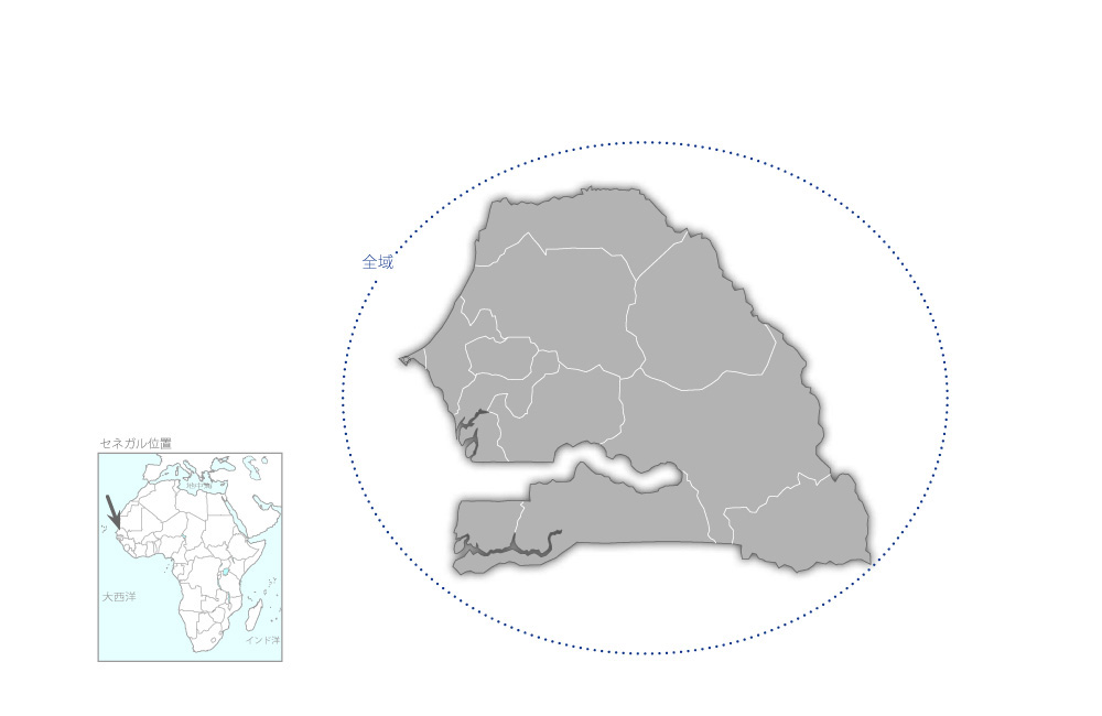 母子保健サービス改善プロジェクトフェーズ3の協力地域の地図