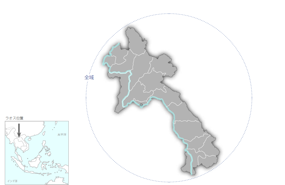法の支配発展促進プロジェクトの協力地域の地図