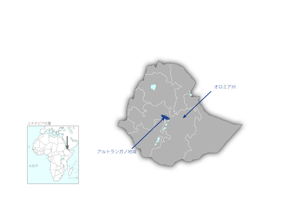 坑口地熱発電システム整備計画の協力地域の地図