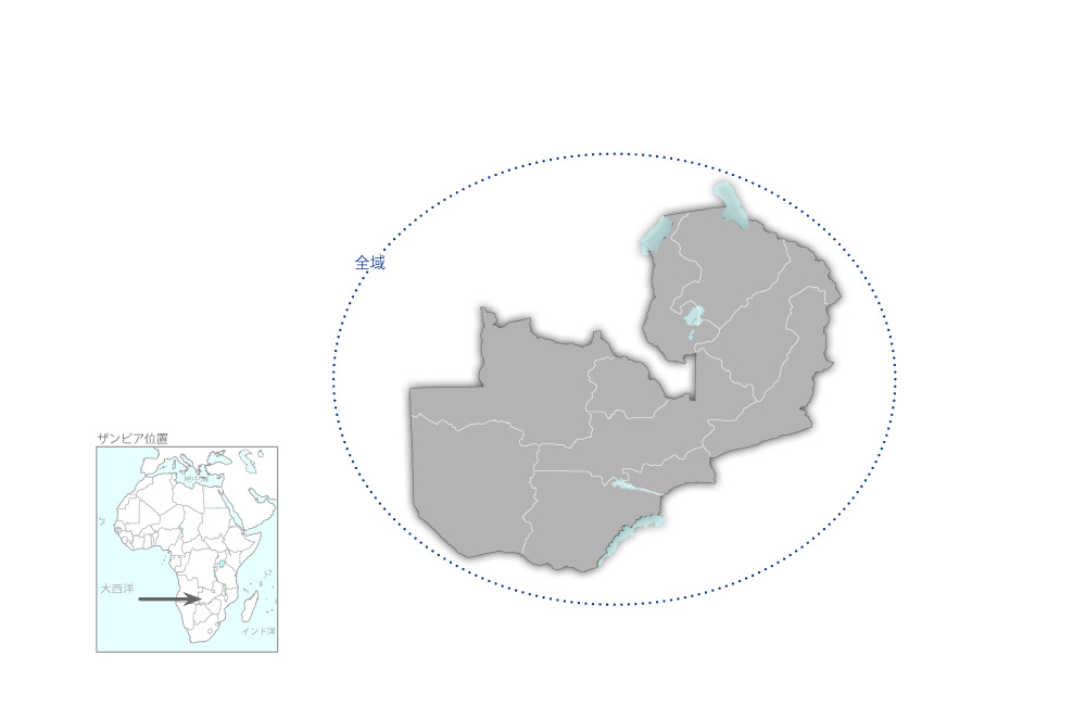 橋梁維持管理能力向上プロジェクト　フェーズ2の協力地域の地図