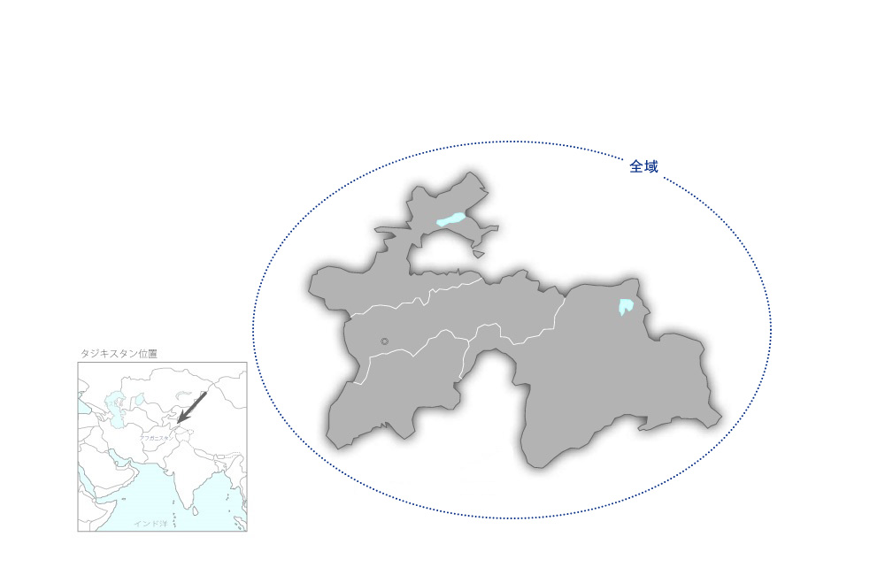 救急車両整備計画の協力地域の地図