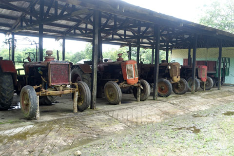 エーヤワディー地域農業機械の引渡し場所