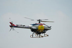 農業用無人ヘリコプターの飛行