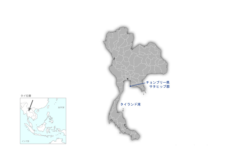 東南アジア海域における海洋プラスチック汚染研究の拠点形成の協力地域の地図