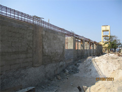 教室棟（A棟）：新設工事　梁の配筋工事　2021年8月27日
