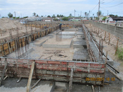 Classroom block A：新設工事　コンクリート打設後の状況　2021年5月20日