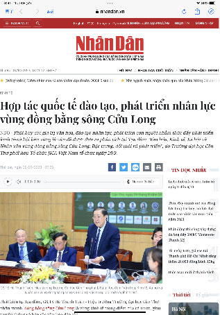 対話の模様は全国紙「Nhan Dan」紙にも取り上げられました