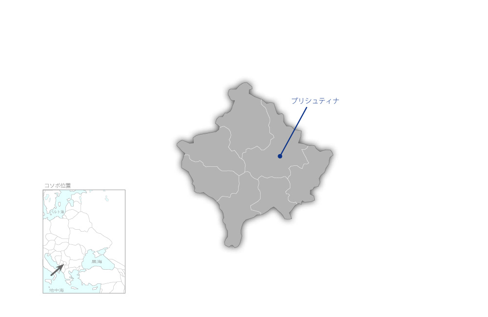 大気汚染対策能力向上プロジェクトフェーズ2の協力地域の地図