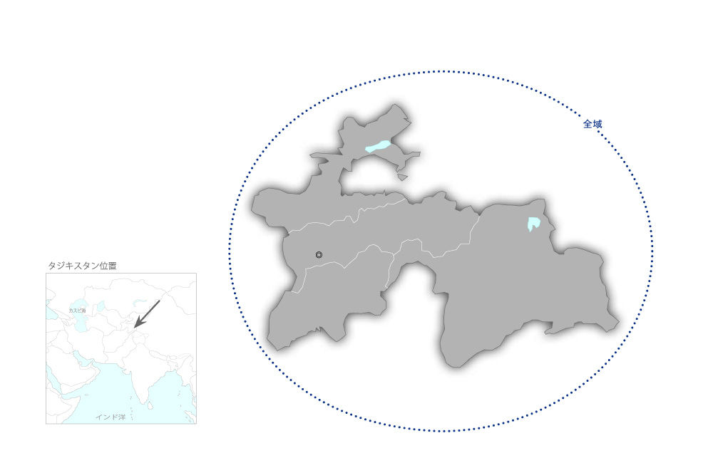 橋梁維持管理能力向上プロジェクトの協力地域の地図