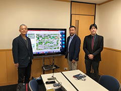 Dr. Morikawa with Mr. K. Suzuki (centre) and Mr. T. Hanazawa (right) at JICA Thailand Office