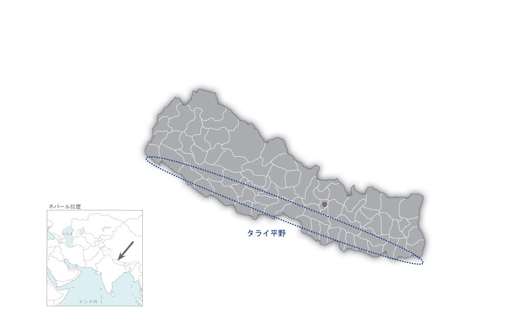 数値標高モデル及びオルソ画像整備計画の協力地域の地図