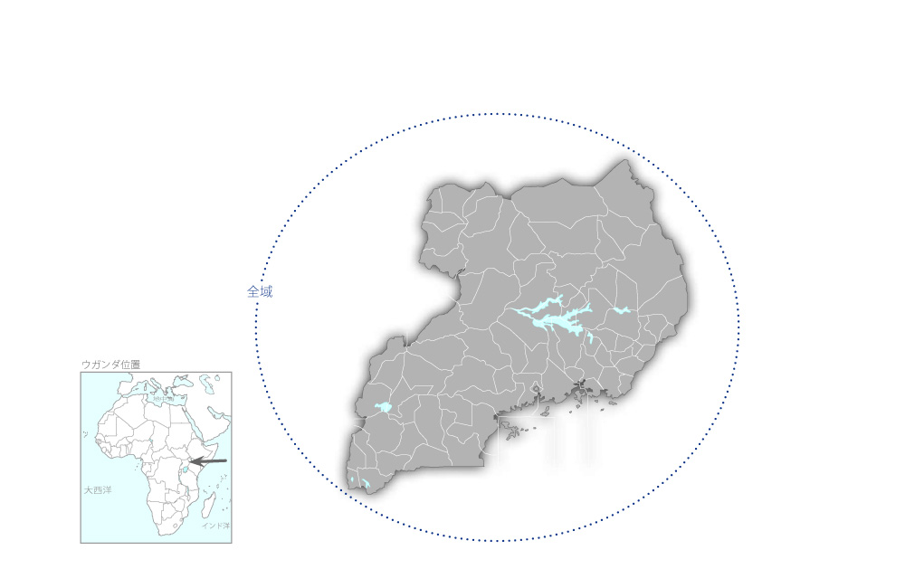 中等理数科強化全国展開プロジェクトの協力地域の地図