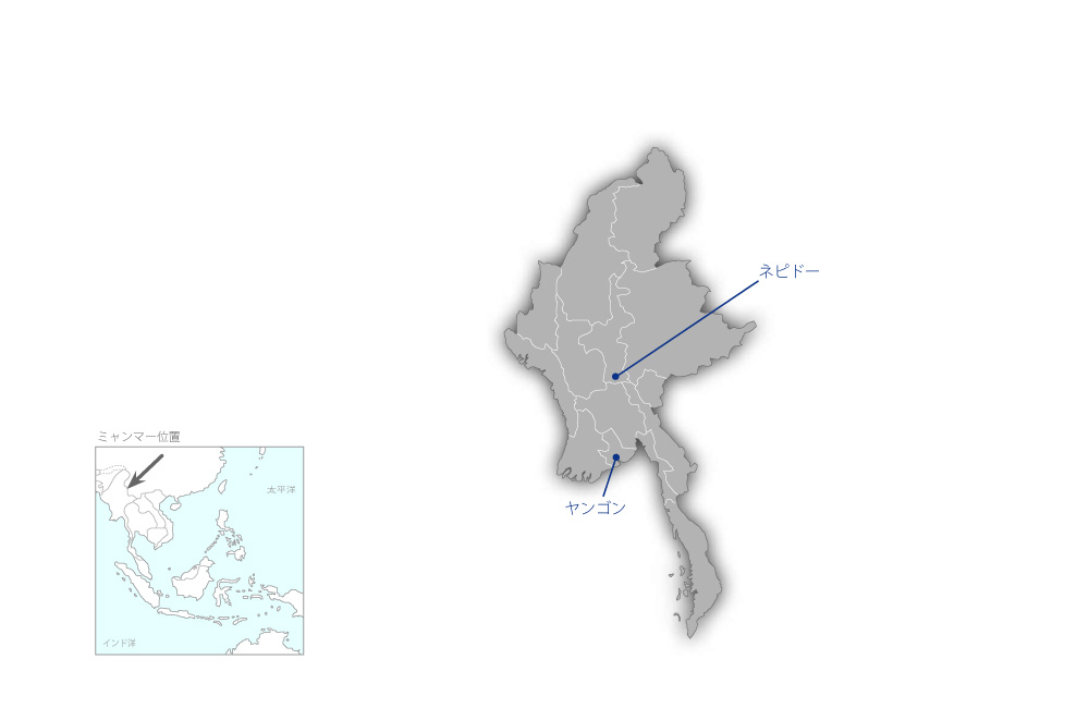 法整備支援プロジェクトの協力地域の地図